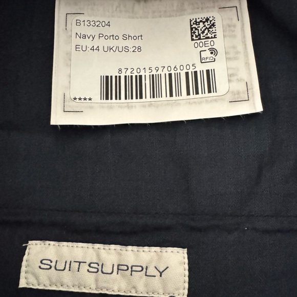 Suitsupply Men's Slim Stretch Cotton Shorts Size 28 Navy Blue Casual Chino Style - Picture 7 of 8